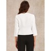 Allegra K Women's Open Front Collarless 3/4 Sleeve Peplum Business Work Suit Blazer - image 3 of 4