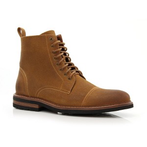 Polar Fox Mens Wright MPX808583 7-Eyelets Classic Suede Dress Boots with Zipper Closure - 1 of 4