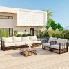 Modern 7-Piece Metal Patio Sectional Sofa Set,All-Weather Outdoor Furniture with Cushions And Coffee Table-Maison Boucle - 2 of 4