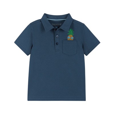 Andy & Evan Toddler Pineapple Pocket Knit Polo Shirt : Target