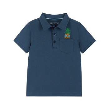Andy & Evan  Toddler Pineapple Pocket Knit Polo Shirt