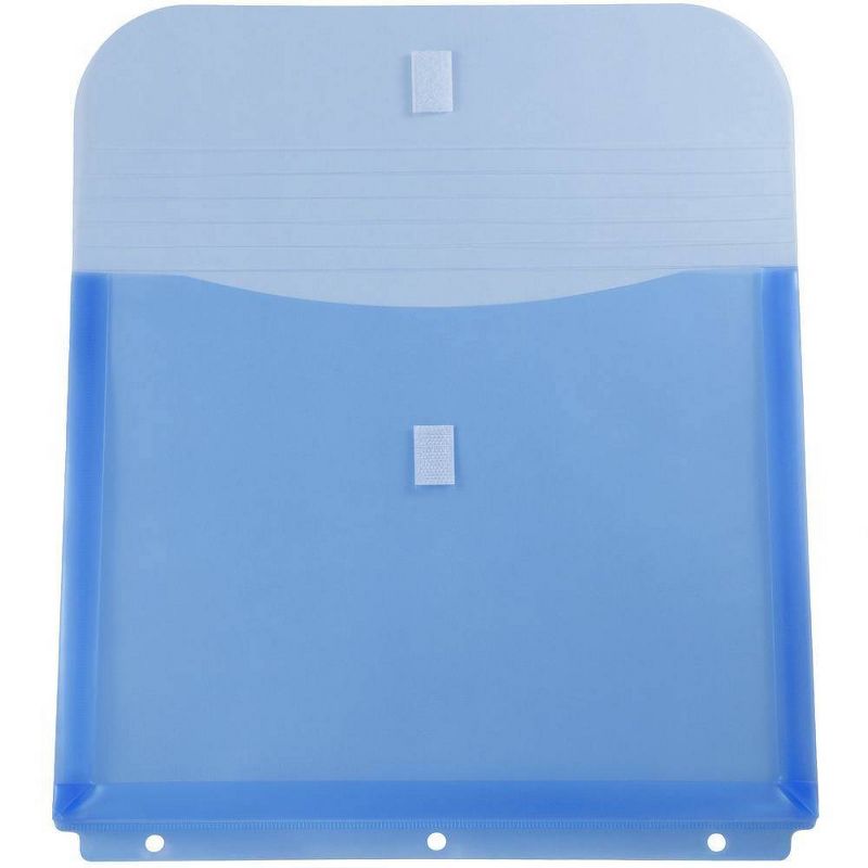 JAM Paper 9 1/2&#39;&#39; x 1 1/4&#39;&#39; x 11 1/2&#39;&#39; 6pk Plastic Binder Envelopes with Easy Closure, 3 Hole Punch, 4 of 5