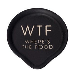 Totalee Gift WTF Spoon Rest Ceramic Black - 1 of 1