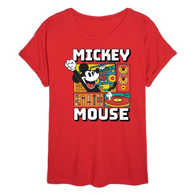 Women's - Disney - Mickey Wave Form Oversized Graphic T-Shirt