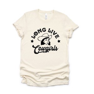 Simply Sage Market Women's Long Live Cowgirls Short Sleeve Graphic Tee - 1 of 3
