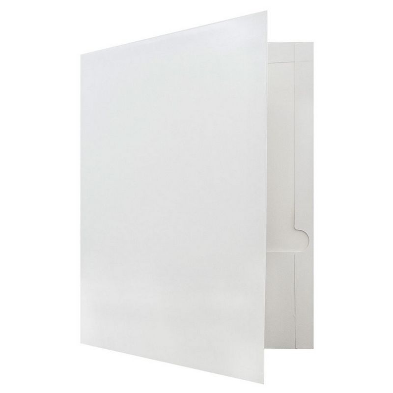 JAM 6pk Glossy Paper Folder 2 Pocket - White, 4 of 16