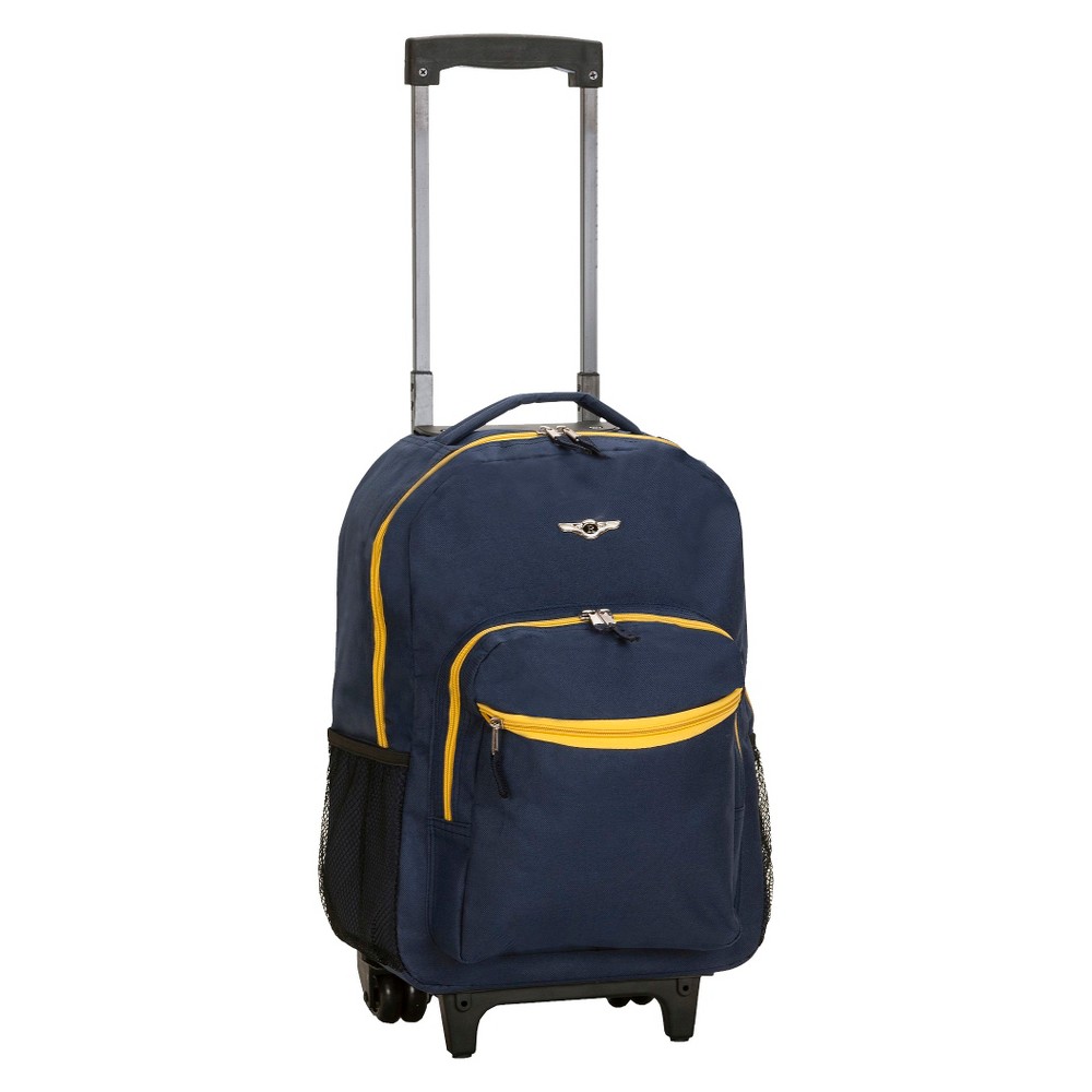 Photos - Backpack Rockland Roadster Rolling 17"  - Navy Blue 