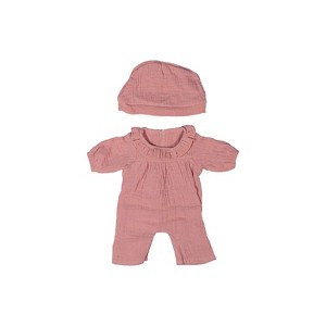 Miniland Pink Pajamas with Hat, 15" - 1 of 2