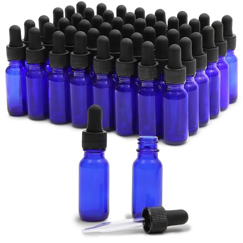 Cobalt Blue 4oz Dropper Bottle (120ml) Pack of 12 - Glass Tincture Bottles  with Eye Droppers for Essential Oils & More Liquids - Leakproof Travel