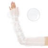 INSPIRE CHIC Women's Lace Floral Pearl Bowknot Polka Point Arm Fingerness Length Sleeves for Elegant Bridge Wedding Gloves 1 Pair - 3 of 4