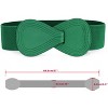 INSPIRE CHIC Women's Interlock 8-shaped Faux Leather Buckle Elastic Belt 1 Pc - 3 of 4