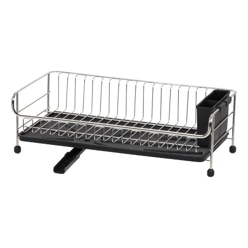 Iris Black Stainless Steel 2-Tier Medium-Sized Dish Rack