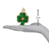 Old World Christmas Glass Blown Ornament, Shamrock - 3 of 3