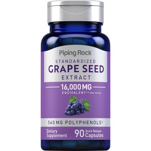 Piping Rock Grape Seed Extract 16,000 mg | 90 Capsules - 1 of 4