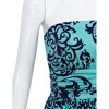 Women Strapless Floral Print Bohemian Boho Maxi Dress Casual Off Shoulder Beach Party Dress with Pockets - 4 of 4