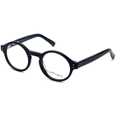 Ernest Hemingway 4616 47mm Women's Acetate Round Designer Eyeglasses OR Blue Light Filter OR Reading Glasses in Black