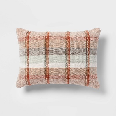 Oblong Woven Plaid Decorative Throw Pillow - Threshold™