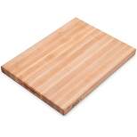 John Boos Platinum Commercial Edge Grain Maple Wood Reversible Food Prep Cutting Board Block with Side Handles