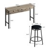 4 Piece Dining Table Set,Counter Height Bar Table Set with 3 Drawers, Kitchen Table and Chairs Set,Console Kitchen Table Set for Kitchen - 4 of 4