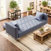 NicBex 71 Inch Velvet Convertible Love Seat Sofa Retro Style Upholstered Sofa Couch for Small Living Room,Bedroom - 3 of 4