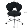 GDFStudio Vani Modern 360° Swivel Teddy Upholstered Office Chair with Adjustable Height - 3 of 4