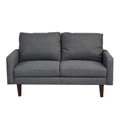 Linen Sofa Modern Couch Comfy Loveseat with Wooden Legs for Living Room, Bedroom, Office
