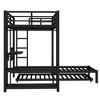 NicBex Twin/Full/Queen Over Twin Bunk Bed with Trundle,Built-in Closet&Shelves,Multifunctional Metal Bunkbeds for Teens&Adults,Noise-Reduced,Black - 4 of 4