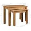 vidaXL Nesting Table Set of 2 Natural Solid pine wood - 4 of 4