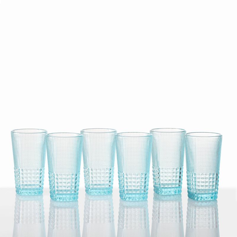 13oz 6pk Crystal Malolm  Ice Beverage Glasses Light Blue - Fortessa Tableware Solutions, 2 of 4