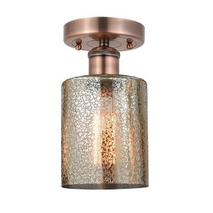 Cobbleskill - 1 Light Semi-Flush Mount In Art Deco Style-9.75 Inches Tall and 5 Inches Wide - 1 of 1