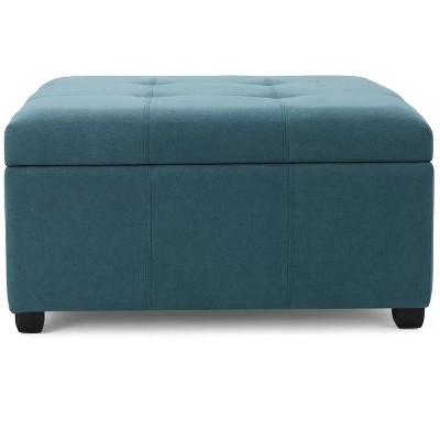 NicBex 35 Inch Square Storage Ottoman Bench with Birch Wood Legs for Bedroom,Living Room,Entryway