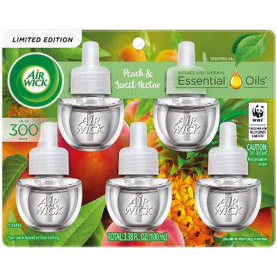 Air Wick Scented Oil - Peach and Sweet Nectar - 3.38 fl oz