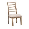 Set of 2 Vail Ii Dining Chairs Natural Brown with Beige Seat - Treasure Trove Accents: Rustic, Polyester Upholstery, Acacia Frame - 3 of 4