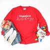 Simply Sage Market Women's Happiest Holidays Long Sleeve Garment Dyed Tee - 3 of 4