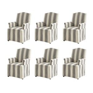 Arnold dining chair Set of 6 roll arms|ARTFUL LIVING DESIGN - 1 of 4