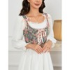 Whizmax Women's Vintage Floral Corset Lace-Up Fishbone Print Vest Renaissance pirate costume Apricot flower S - 2 of 4