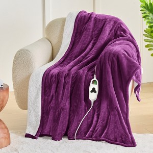 Inhand Heated Blanket Electric Heating Blanket Auto-Off 10 Heat Level Over-Heat Protection Flannel ETL Certified - 1 of 4