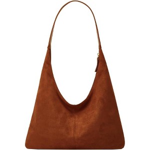 Trendy Suede Crescent Shoulder Bag Women Tote Bag Satchels Crossbody Purse Top-handle Travel Handbag - 1 of 4