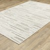 Captiv8e Designs Tiana Industrial Distressed Lines Ivory/Brown Rug - 2 of 4