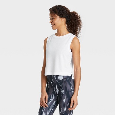 Women&#39;s Active Cropped Tank Top - All in Motion&#8482; White M