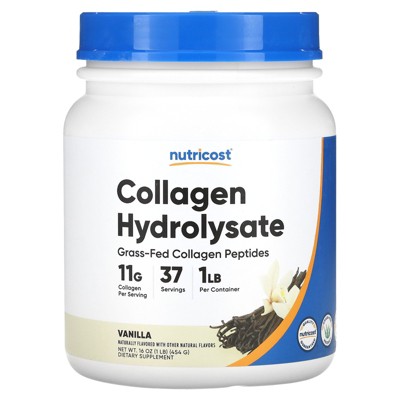 Nutricost Collagen Hydrolysate, Vanilla, 16 Oz (454 G) : Target