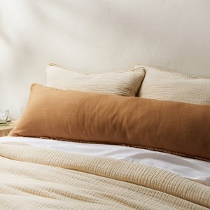 Lumbar Heavyweight Linen Blend Throw Pillow - Casaluna™ - 1 of 4