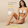 Niidor Women's Invisible Strapless Bra Backless Sticky Bra Upgrade Magnetic Clasp Adhesive Bra New Craft Lace Silicone Bras with Thong Underwear - 4 of 4
