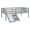 65.5"H Twin Size Loft Bed With Versatile Slide, Ladder, Pine Wood Frame, Safety Guardrail, Modern Toddler Loft Bed, No Box Spring Required - 3 of 4