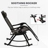 PAGED Folding Chaise Lounge Chairs Reclining Zero Gravity Lounge Rocker with Pillow, Cup Holder for Yard, Beach, Picnics, Deck - 3 of 4