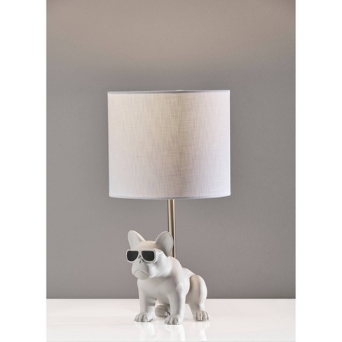 Sunny Dog Table Lamp White Adesso, Pug Dog Table Lamp