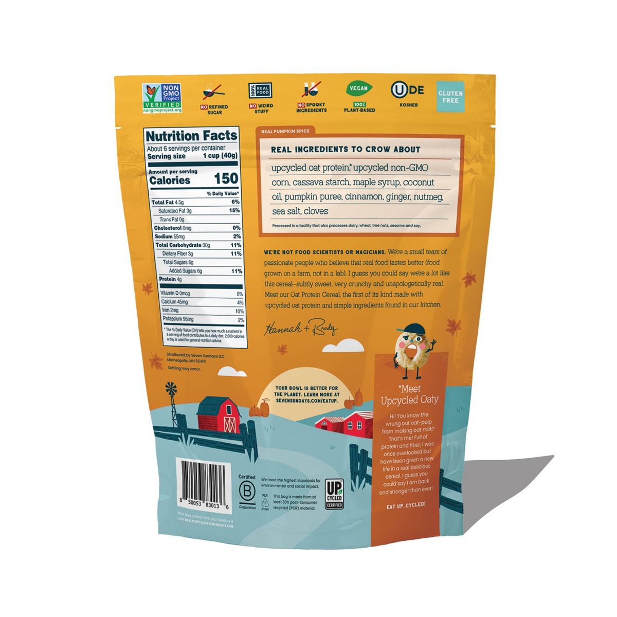 Seven Sundays Pumpkin Oat Protein Cereal - 8oz - thumbnail 6