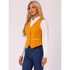 INSPIRE CHIC Women's V Neck Sleeveless Retro Waistcoat Vest - 4 of 4