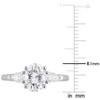 EVERLY JEWELRY |Sterling Silver 1 3/4 CT DEW Created White Moissanite Fashion Ring - 4 of 4