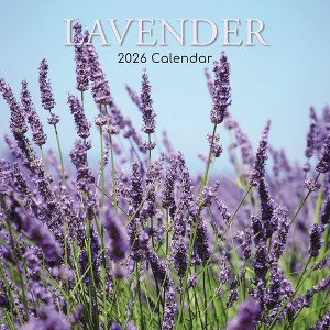 2026 Square Wall Calendar, Lavender, 16-Month Floral Theme with 180 Reminder Stickers (12x12 In) - 1 of 4